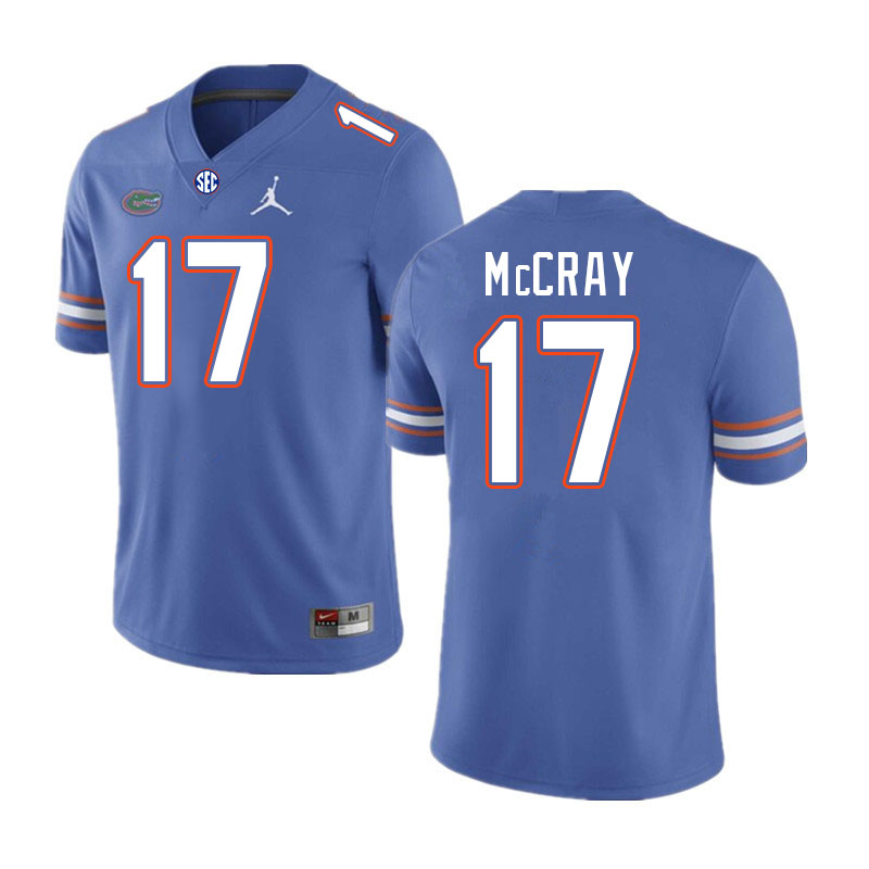 Men #17 LJ McCray Florida Gators College Football Jerseys Stitched-Royal